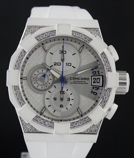 (image for) A CONCORD C1 CHRONOGRAPH DIAMOND WATCH